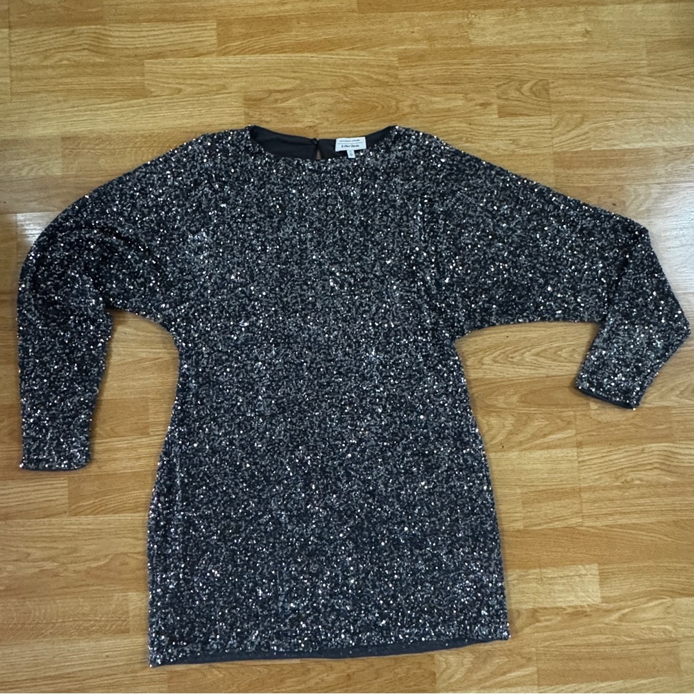 Stockholm Atelier & Other Stories Shimmering Silver Sequin Dress